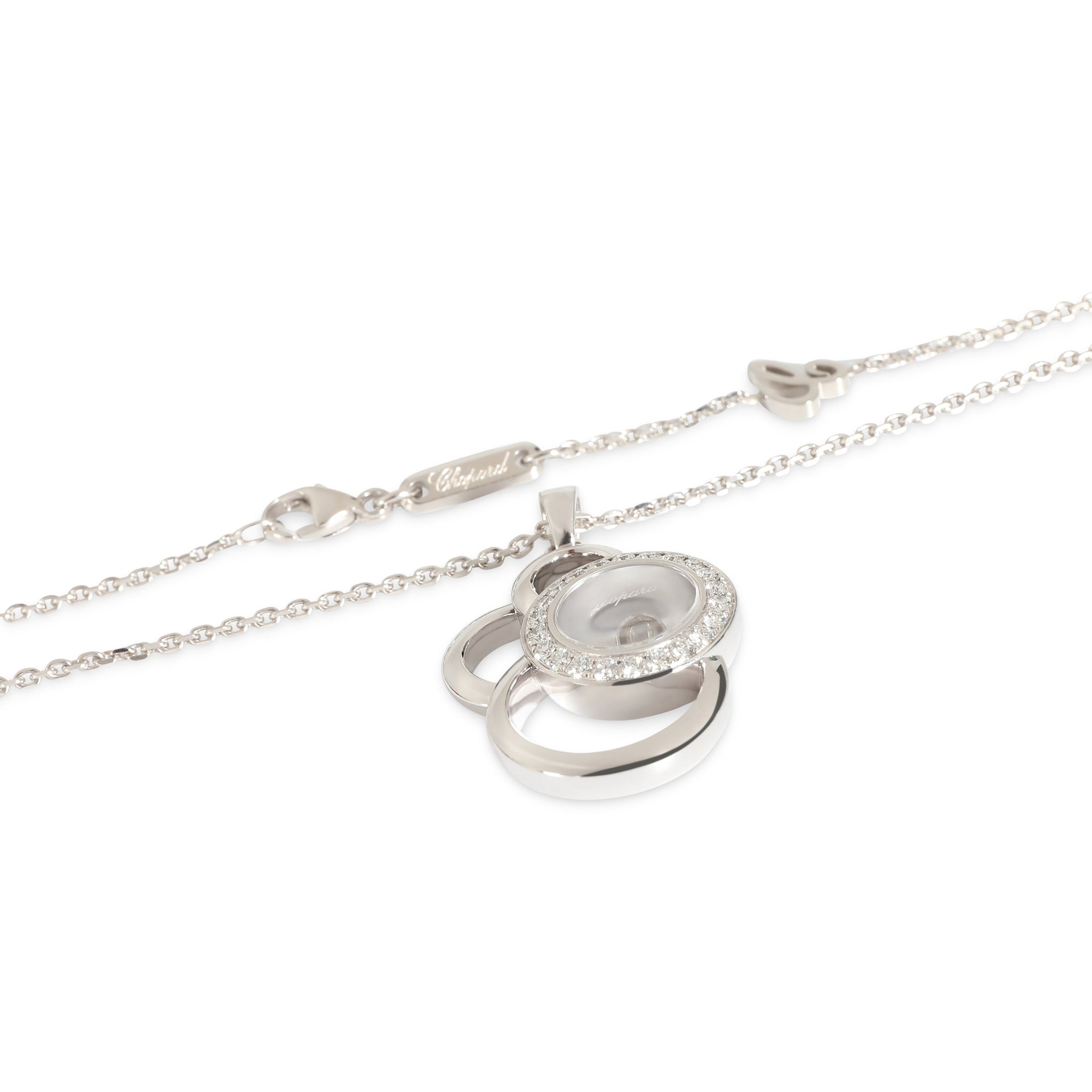 White Gold Diamond Happy Diamonds Pendant