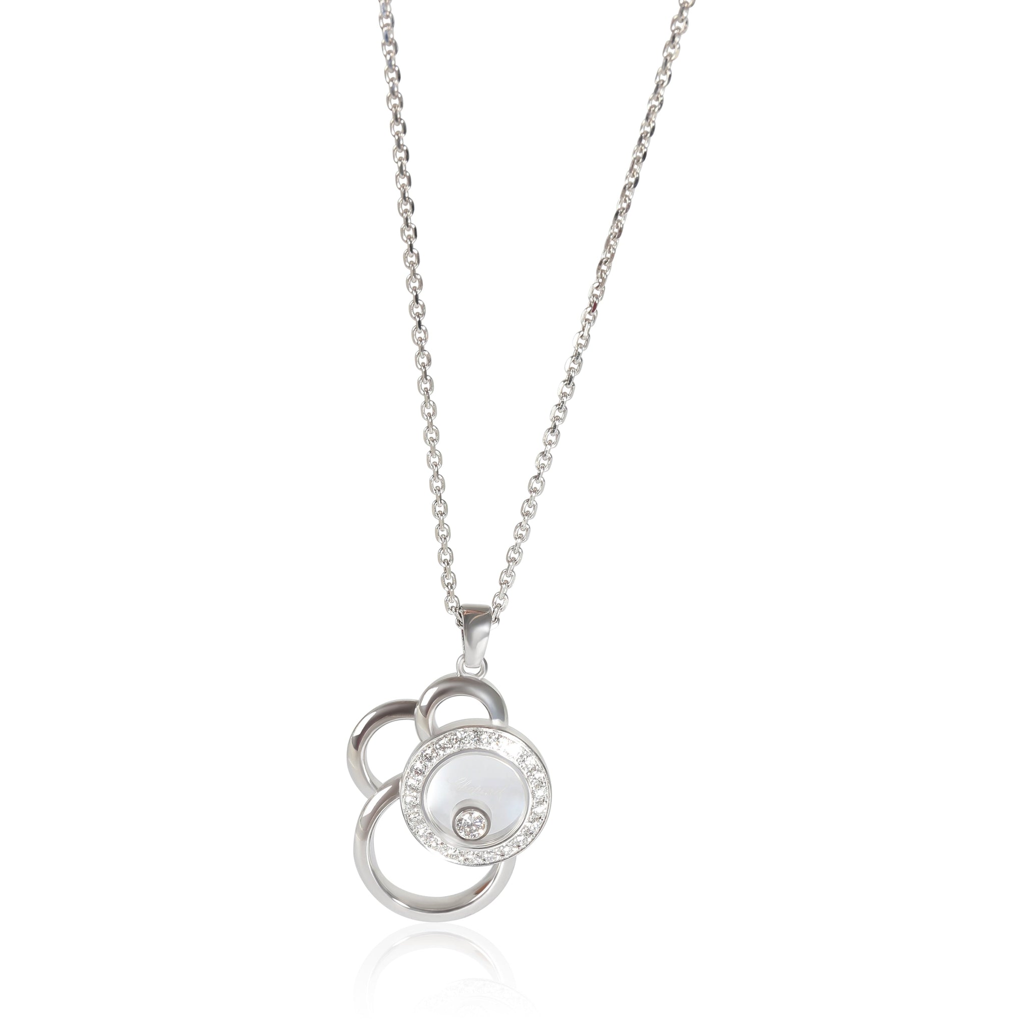 White Gold Diamond Happy Diamonds Pendant