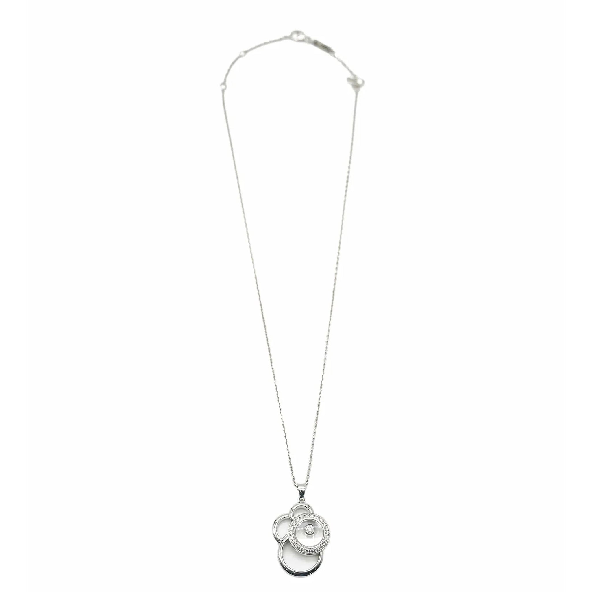 White Gold Diamond Happy Diamonds Pendant