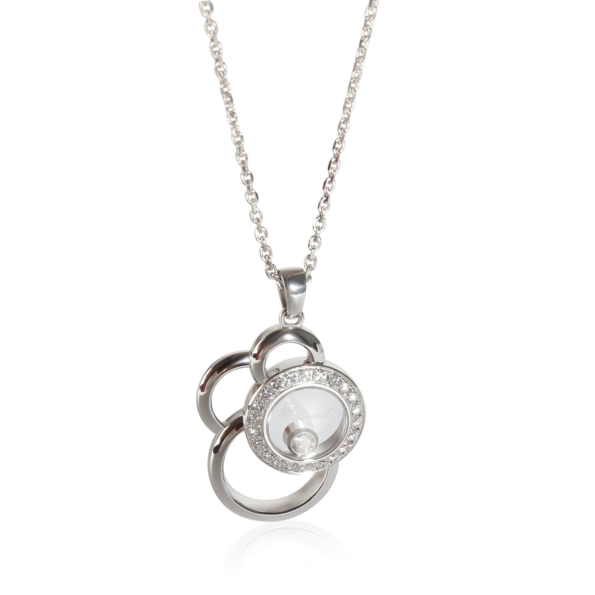 White Gold Diamond Happy Diamonds Pendant