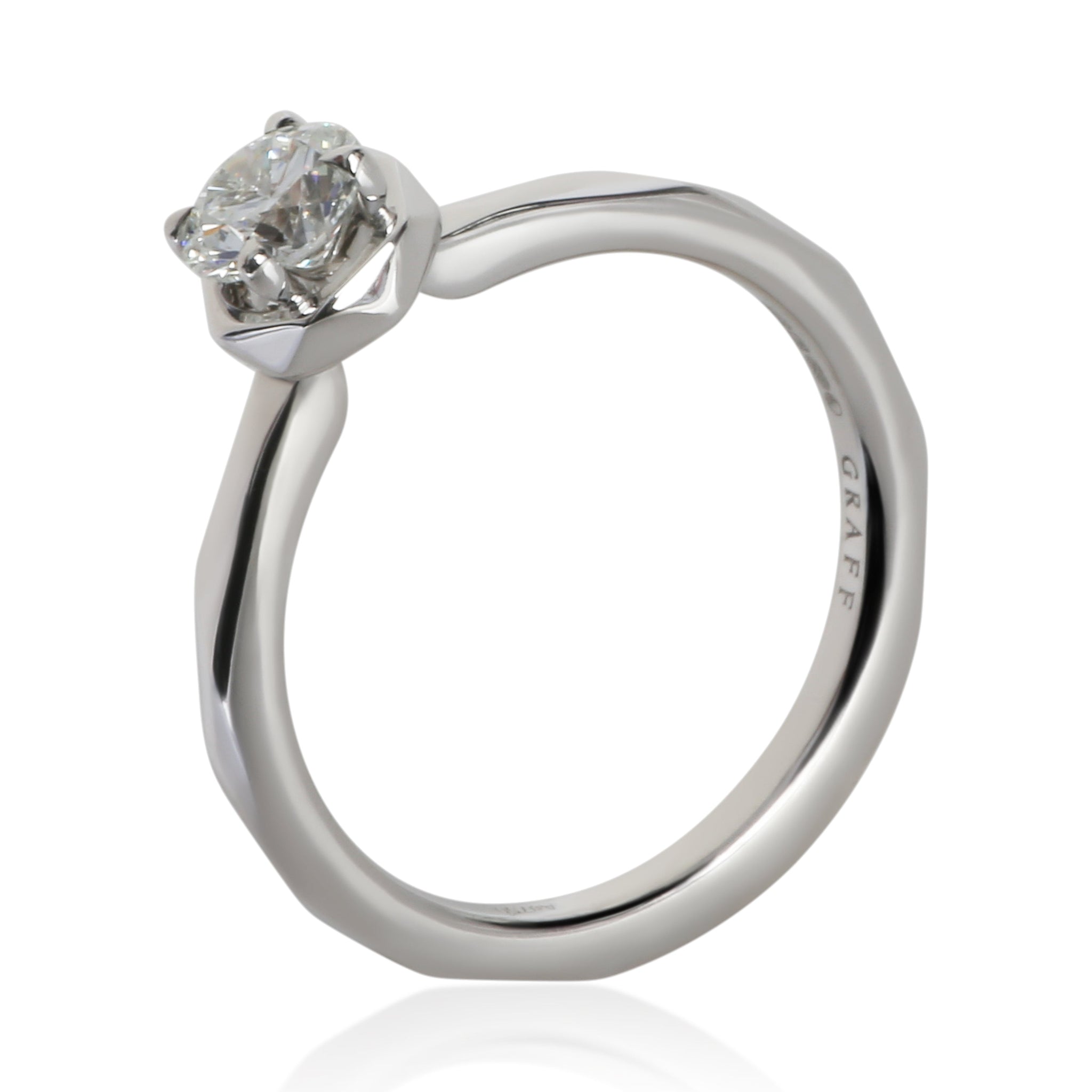 0.5 ct Round Brilliant Diamond Laurence Graff Signature Engagement Ring