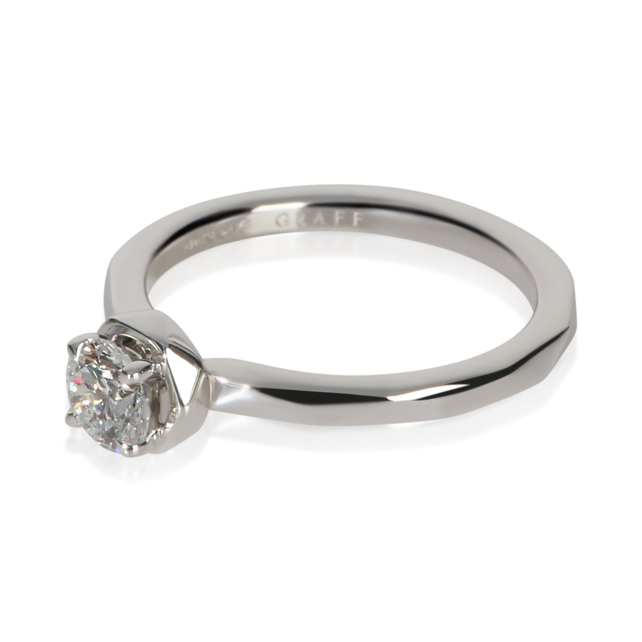 0.5 ct Round Brilliant Diamond Laurence Graff Signature Engagement Ring