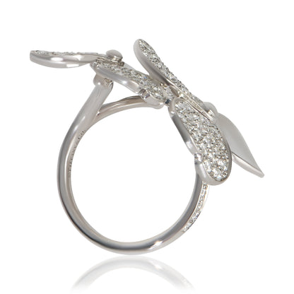 Platinum Diamond Paper Flowers Ring