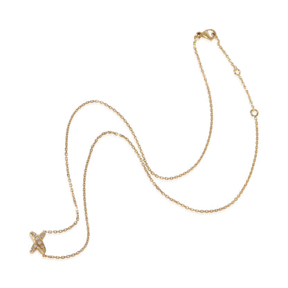Yellow Gold Diamond Small Model Jeux de Liens Pendant