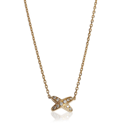 Yellow Gold Diamond Small Model Jeux de Liens Pendant