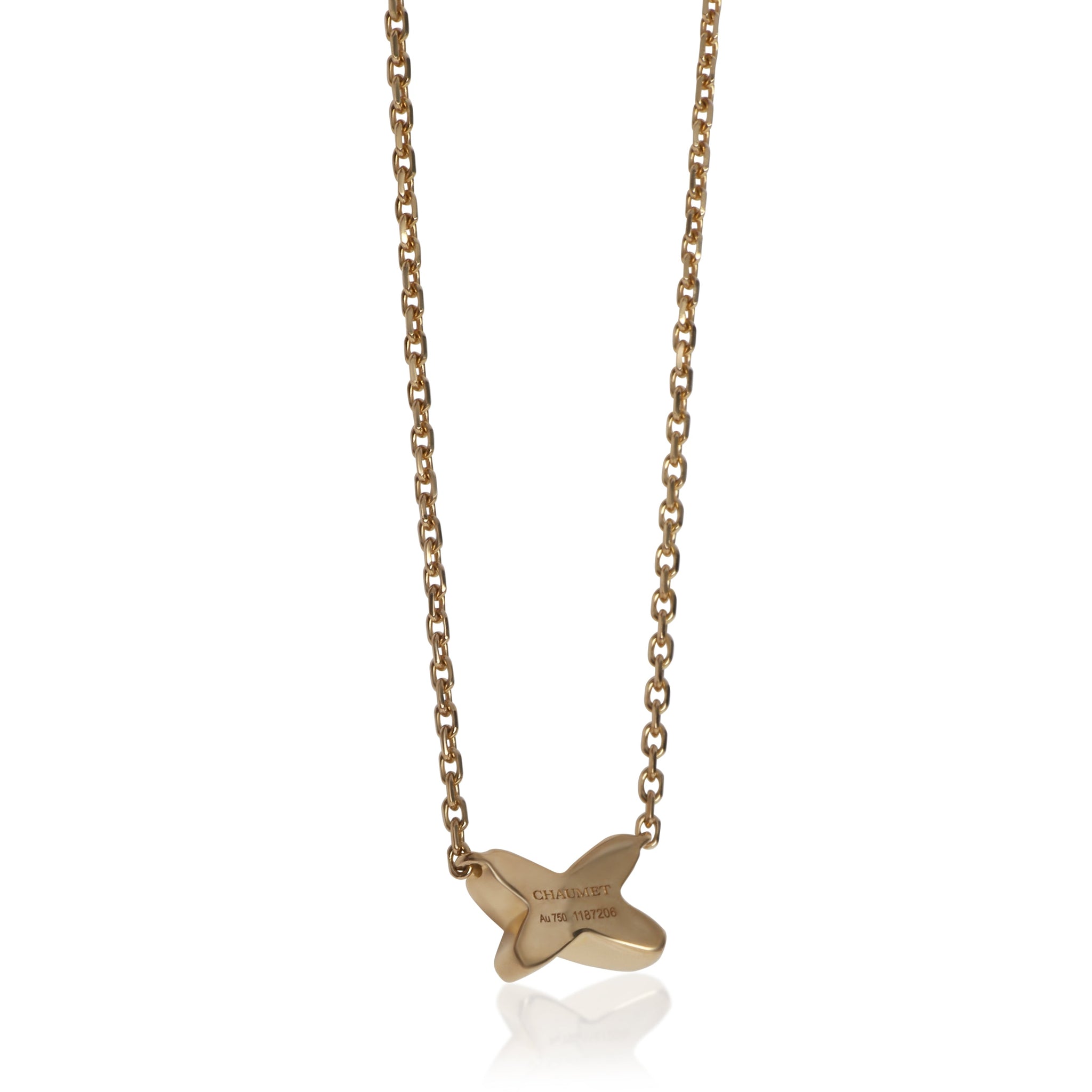 Yellow Gold Diamond Small Model Jeux de Liens Pendant
