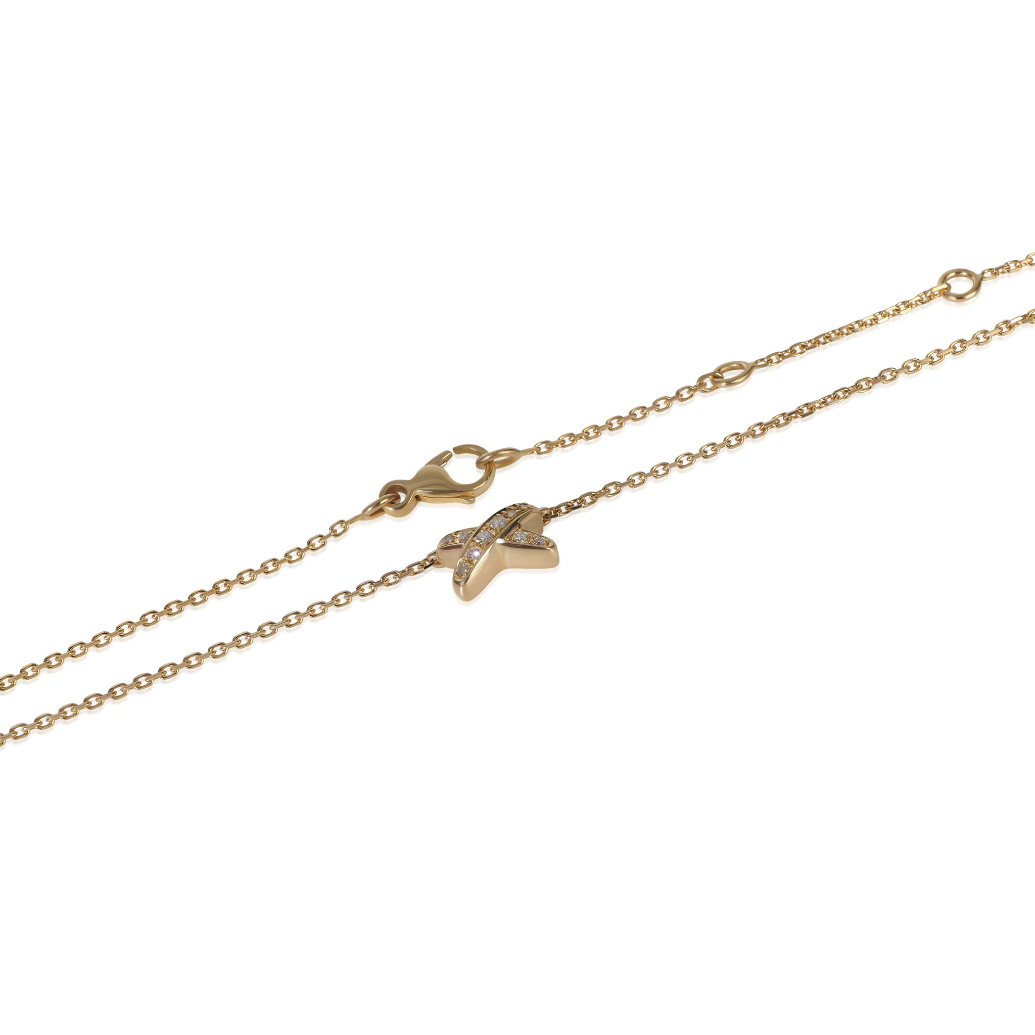 Yellow Gold Diamond Small Model Jeux de Liens Pendant