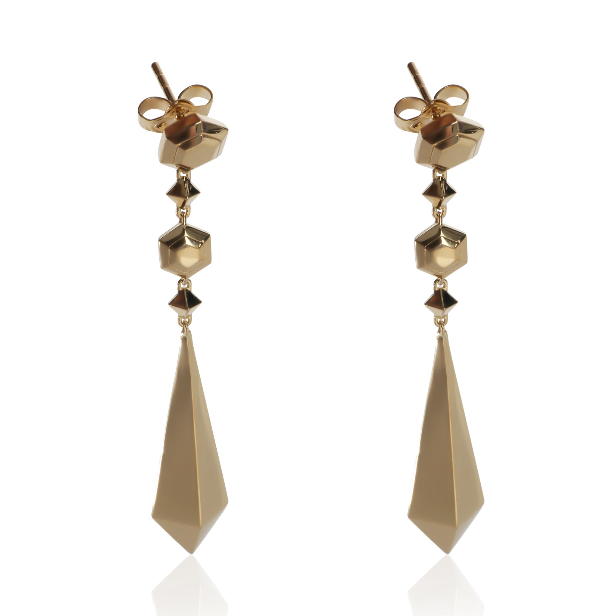 Yellow Gold  Modern Renaissance Earrings