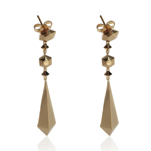 Yellow Gold  Modern Renaissance Earrings