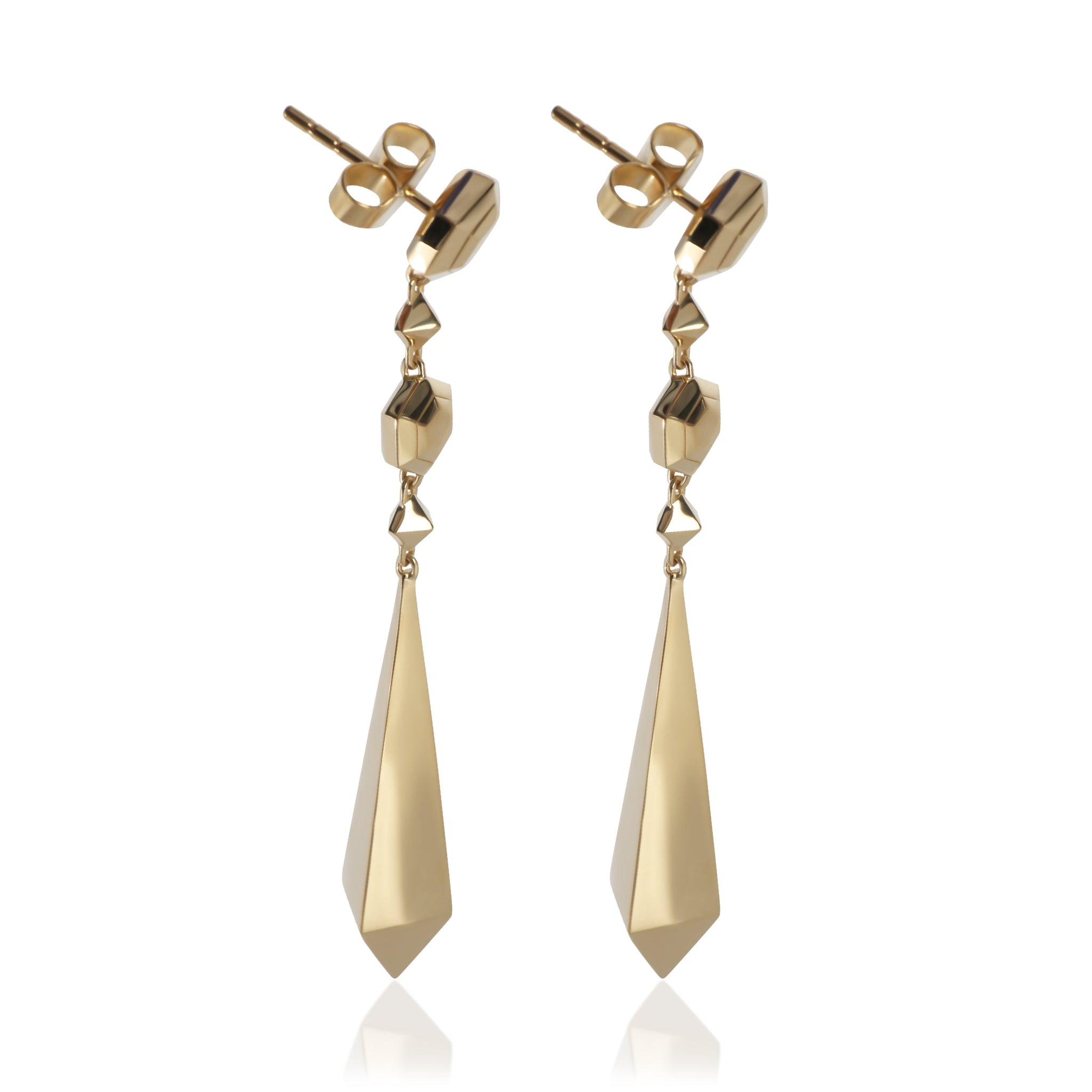 Yellow Gold  Modern Renaissance Earrings