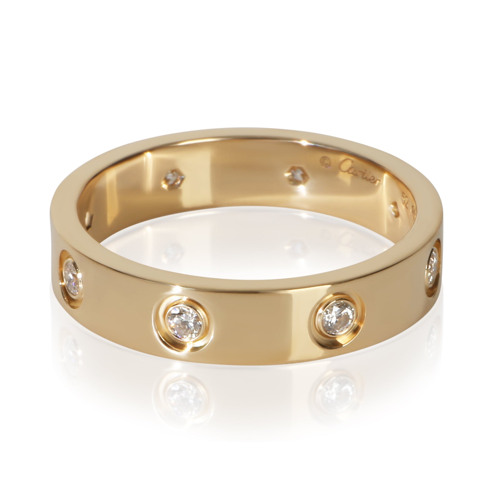 Yellow Gold Diamond Small Model Love Ring