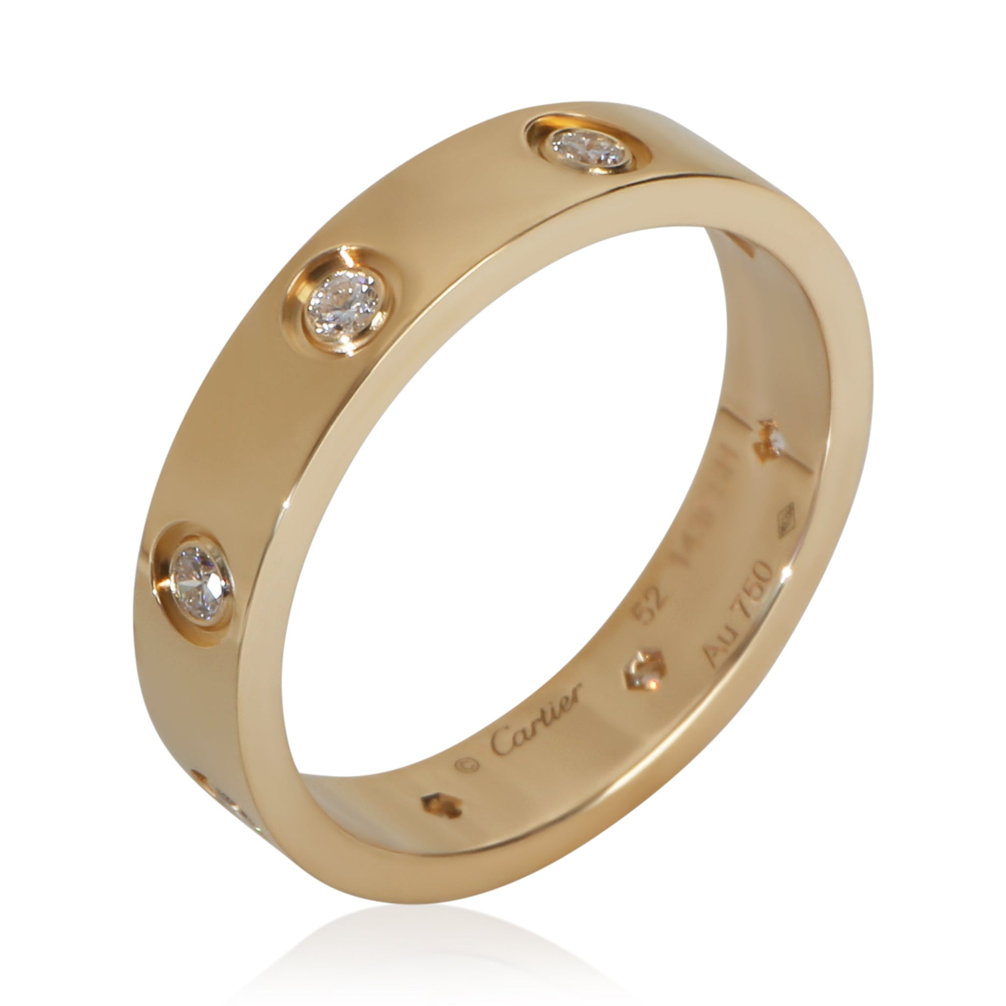 Yellow Gold Diamond Small Model Love Ring