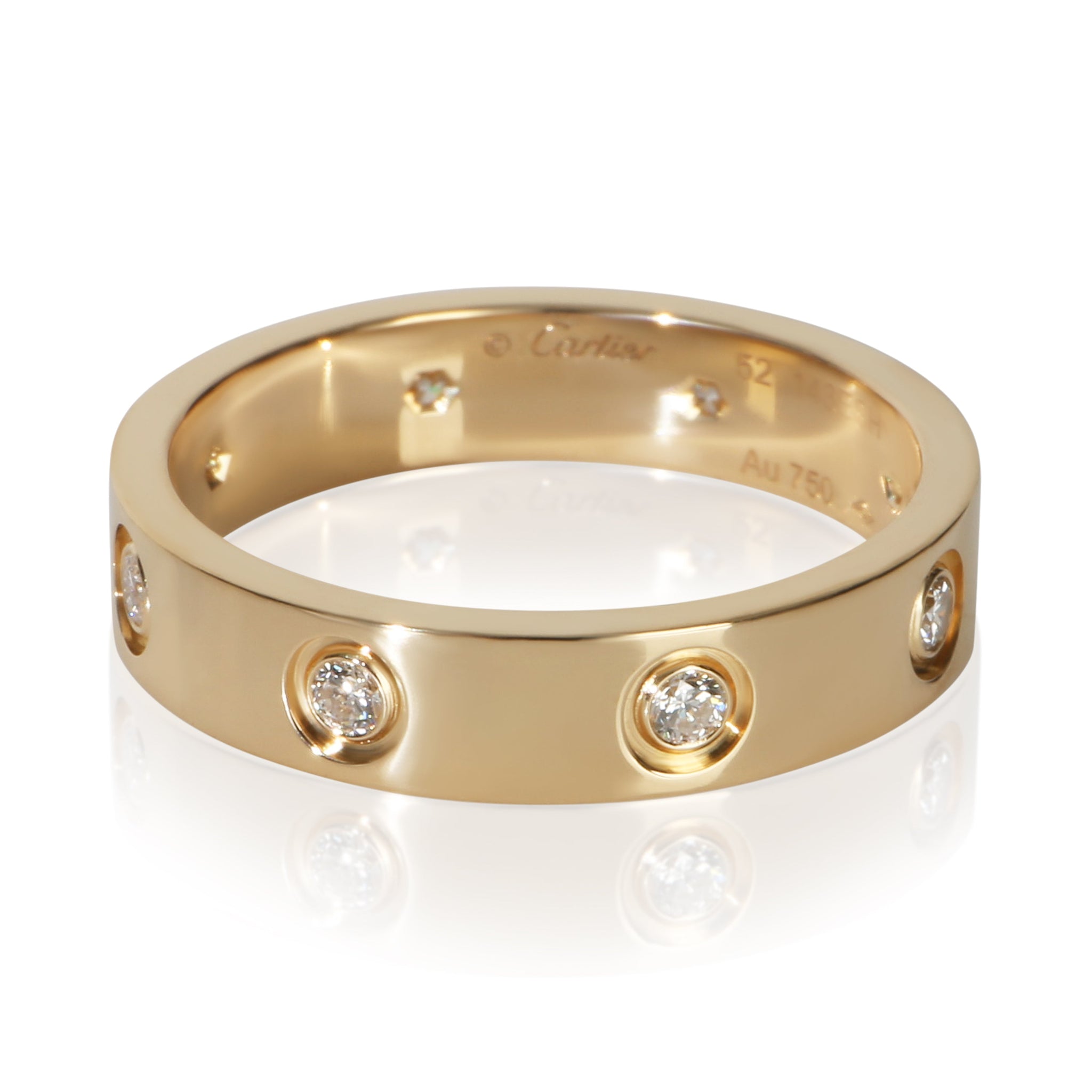 Yellow Gold Diamond Small Model Love Ring