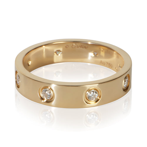 Yellow Gold Diamond Small Model Love Ring