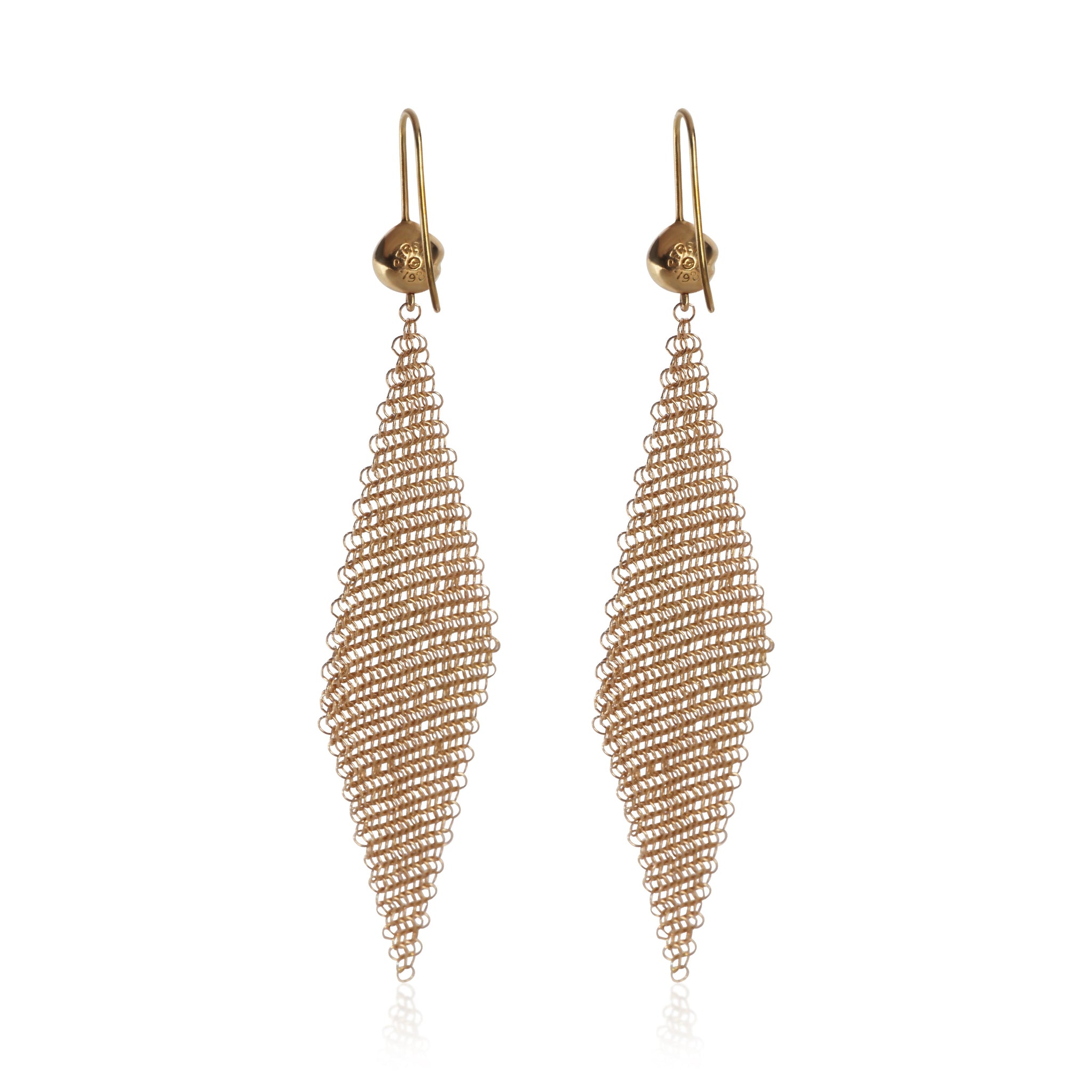 Yellow Gold  Elsa Peretti Mesh Earrings