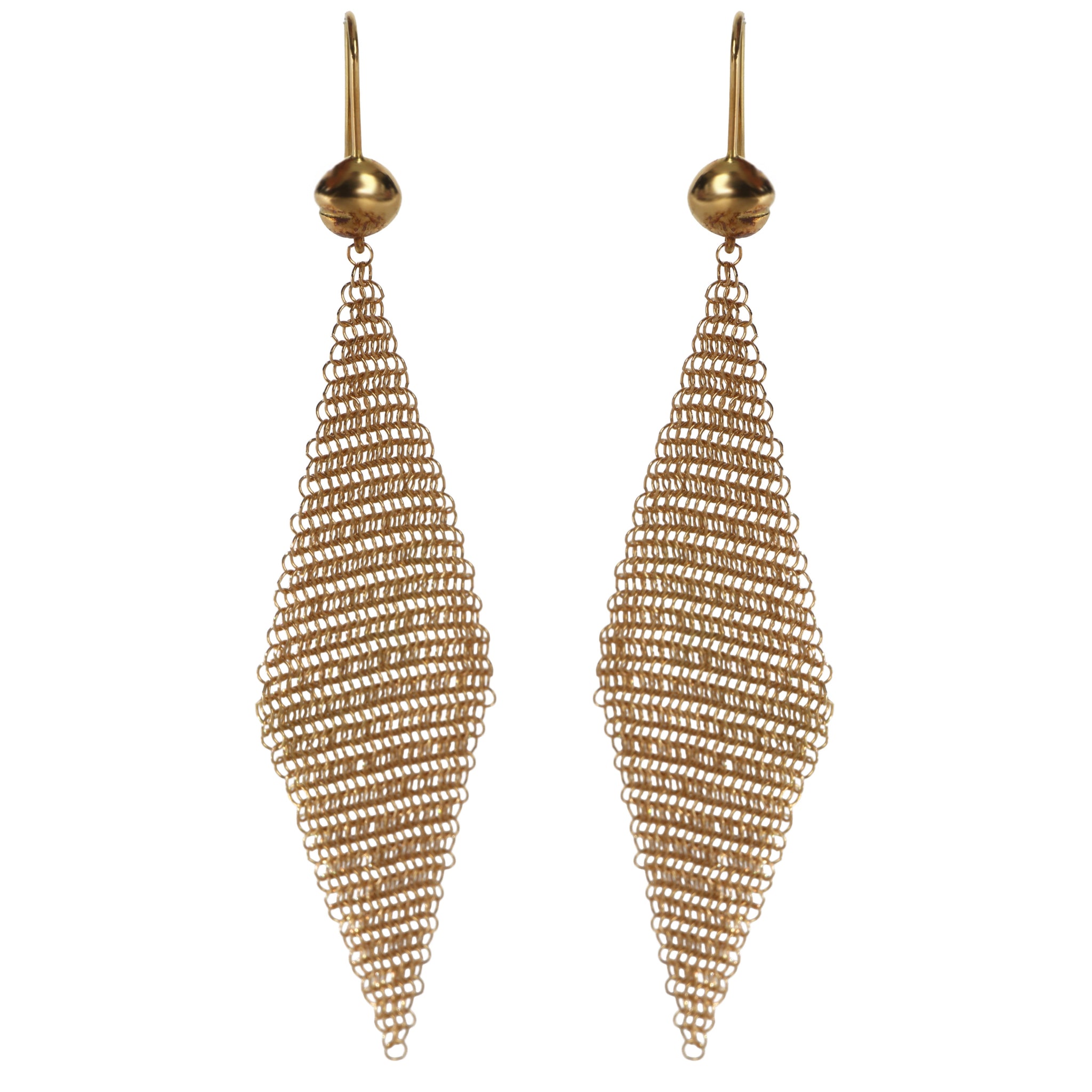 Yellow Gold  Elsa Peretti Mesh Earrings