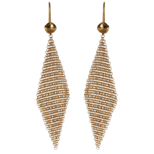 Yellow Gold  Elsa Peretti Mesh Earrings