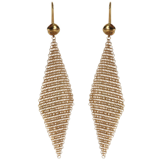 Yellow Gold  Elsa Peretti Mesh Earrings