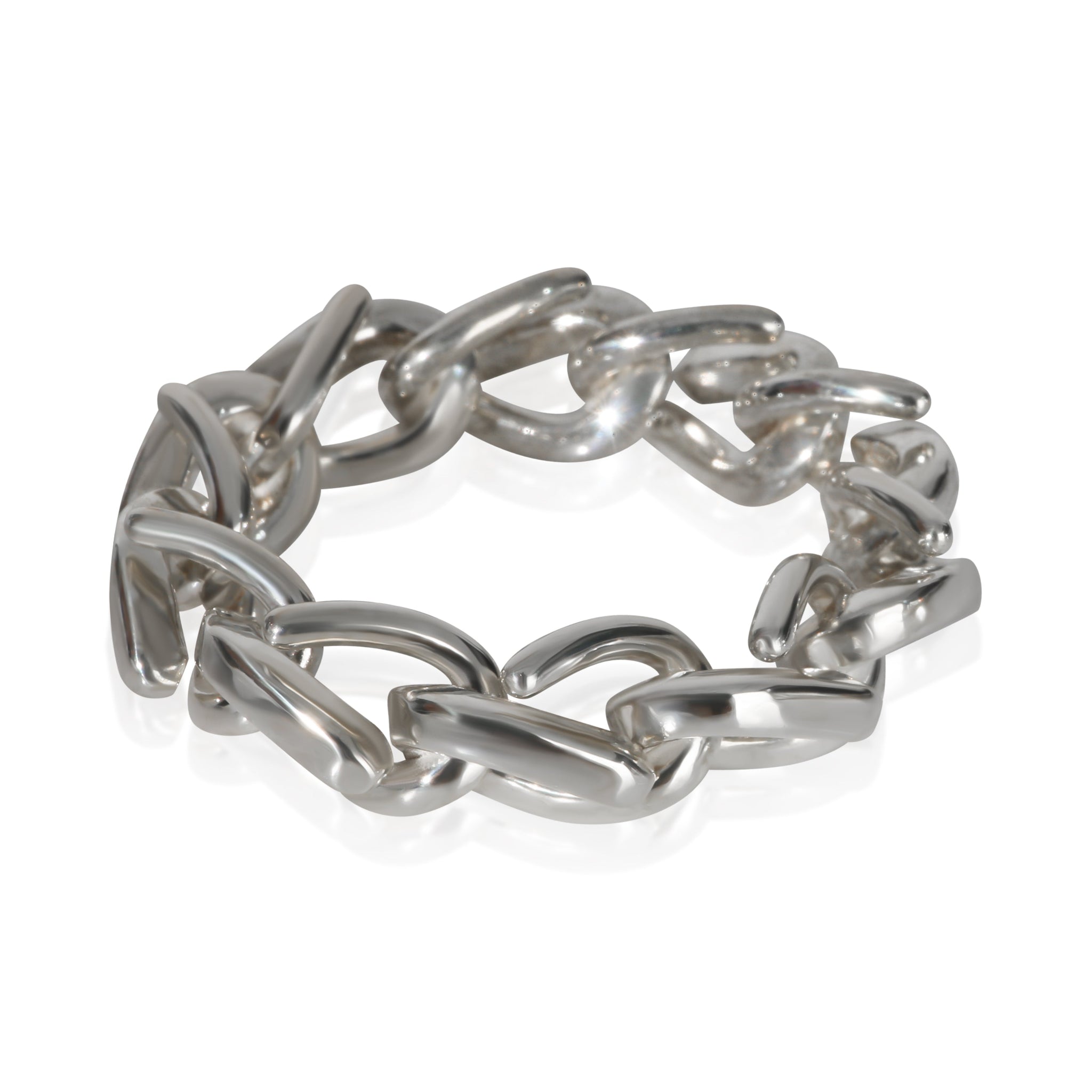 Sterling Silver  Forged Link Ring