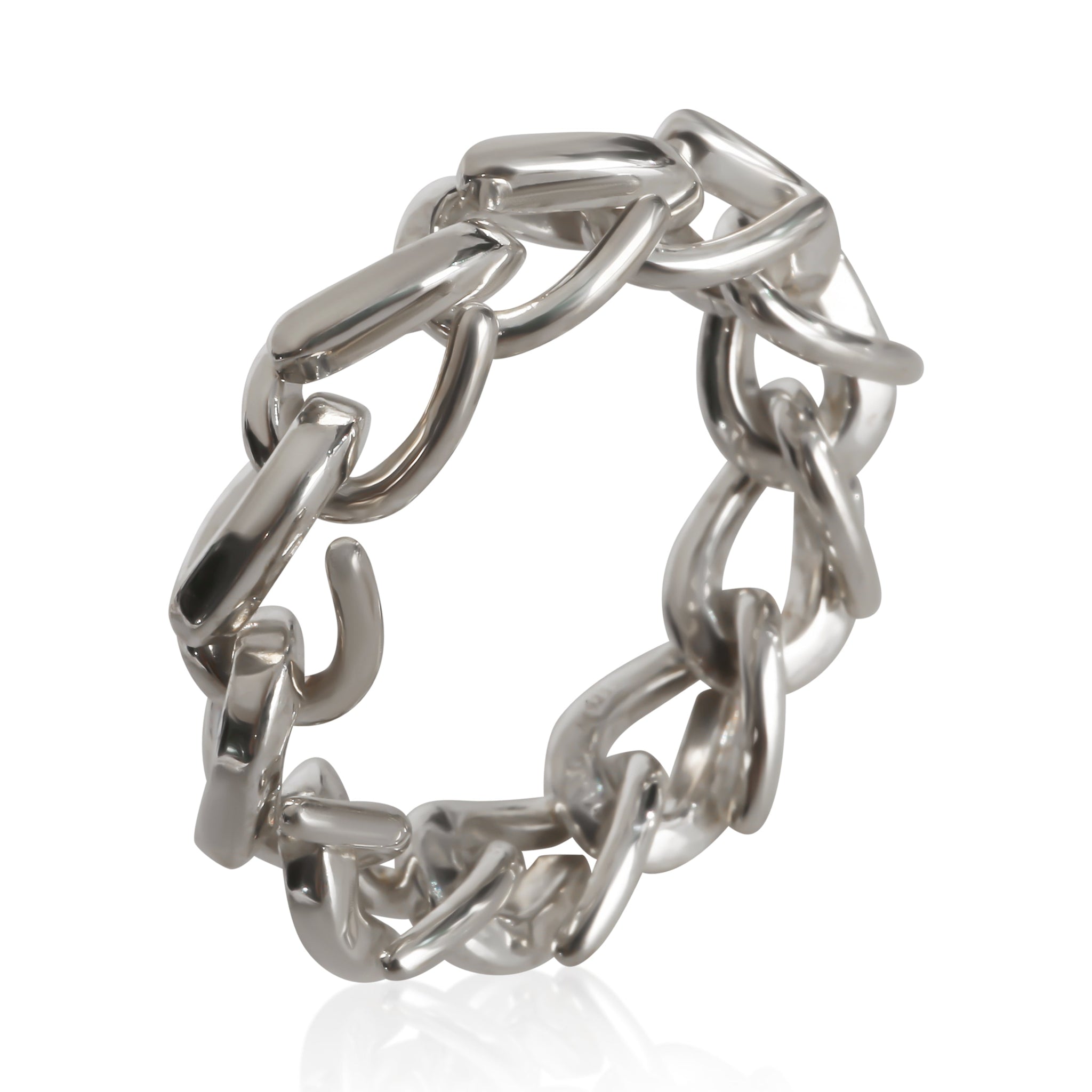 Sterling Silver  Forged Link Ring