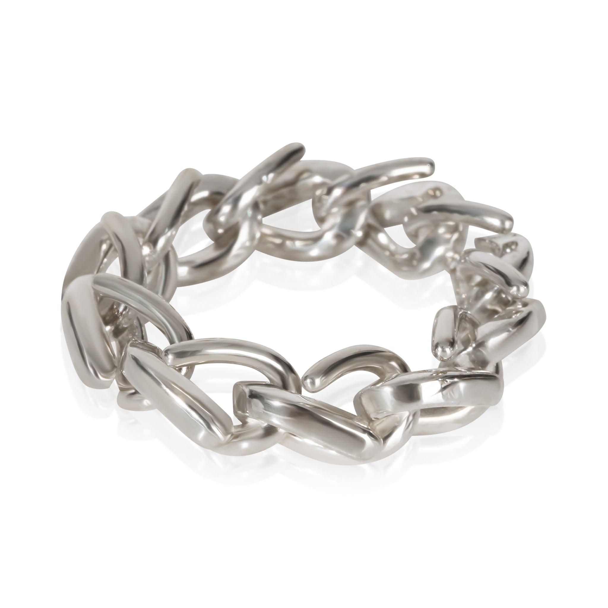 Sterling Silver  Forged Link Ring