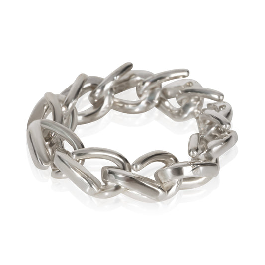 Sterling Silver  Forged Link Ring