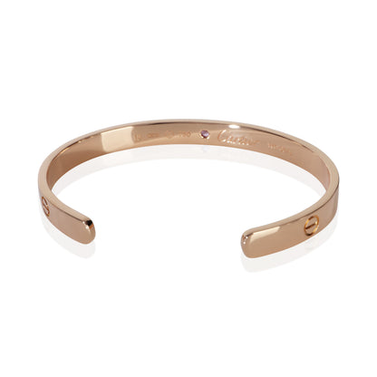 Rose Gold Pink Sapphire Love Cuff Bracelet