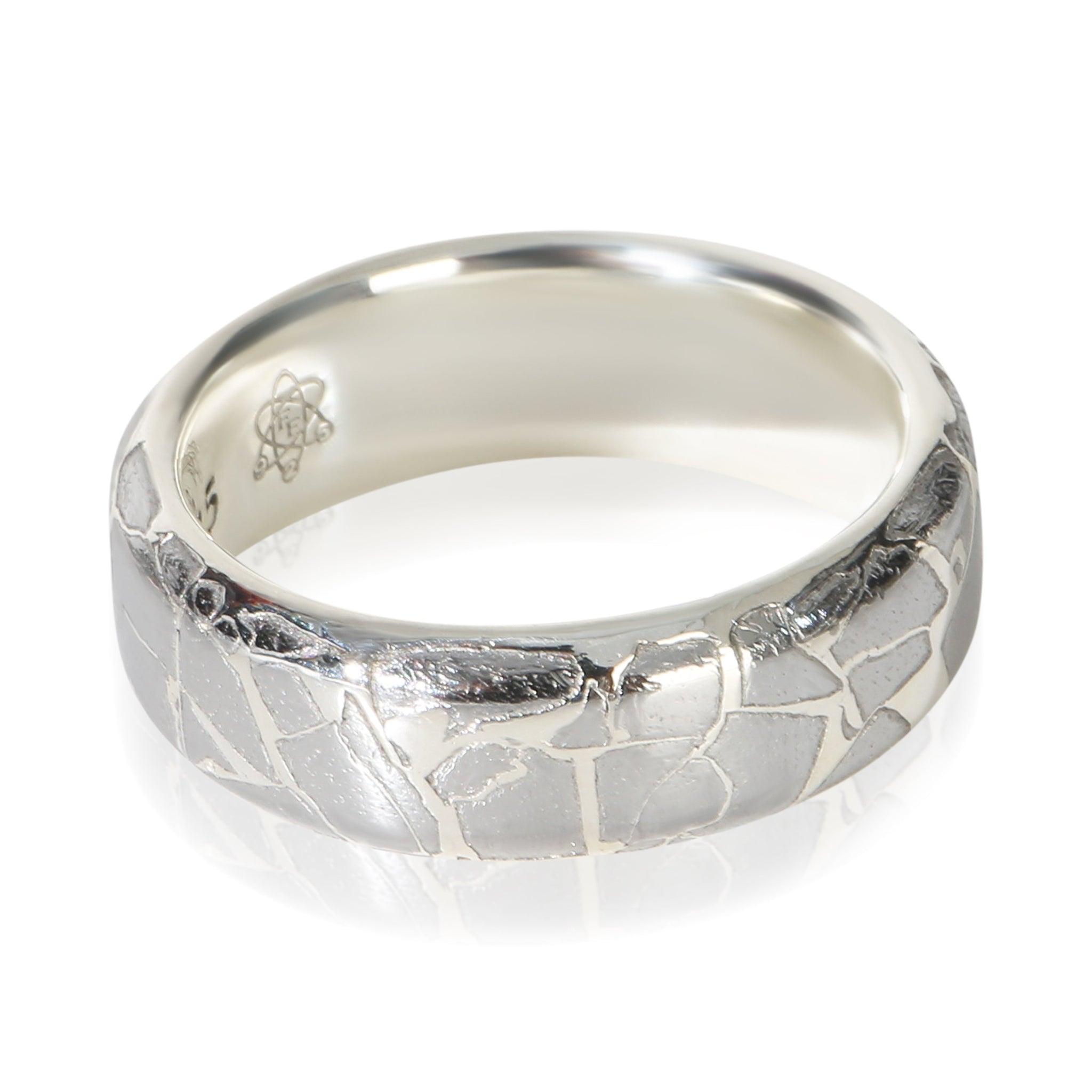 Sterling Silver  Streamline Meteorite Band