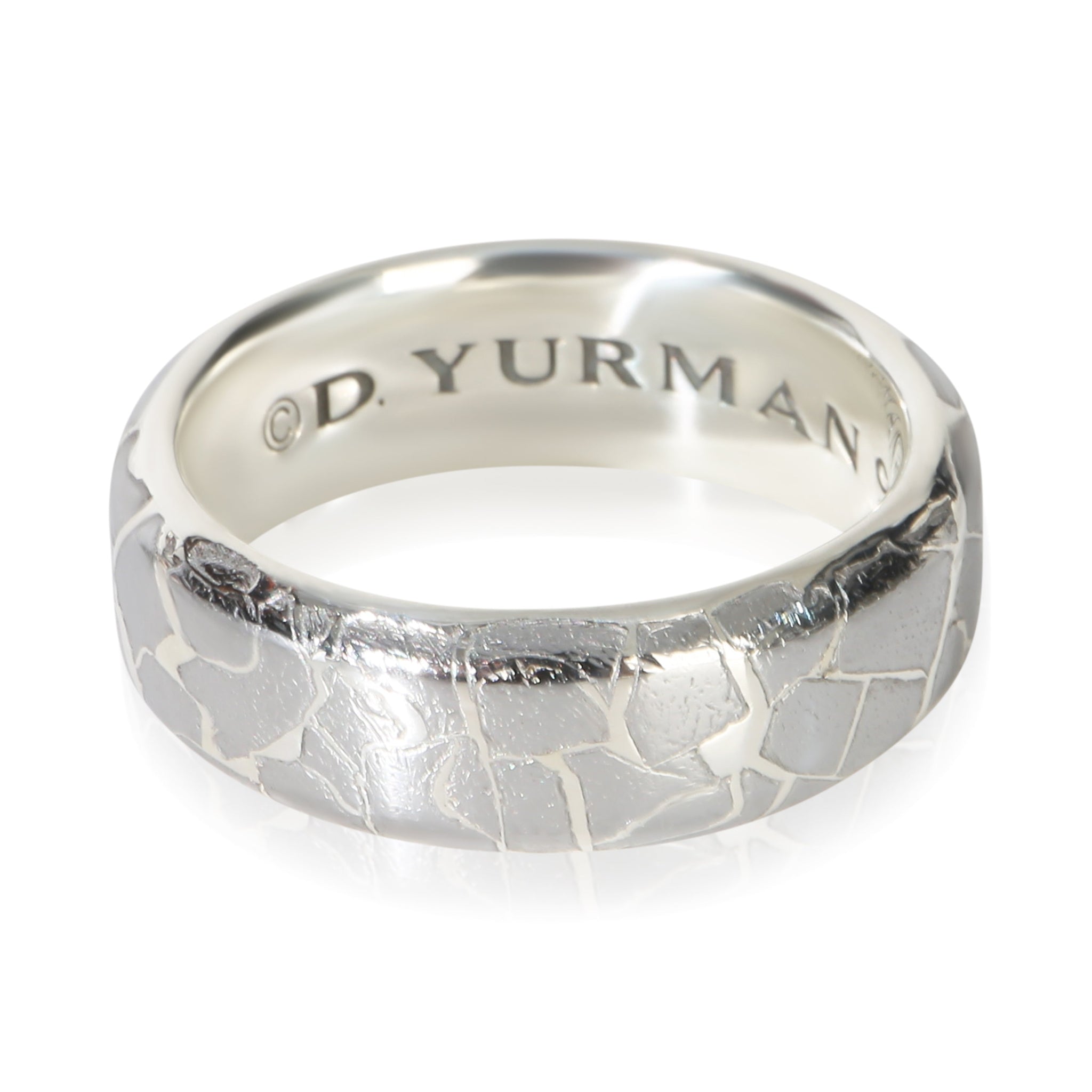 Sterling Silver  Streamline Meteorite Band