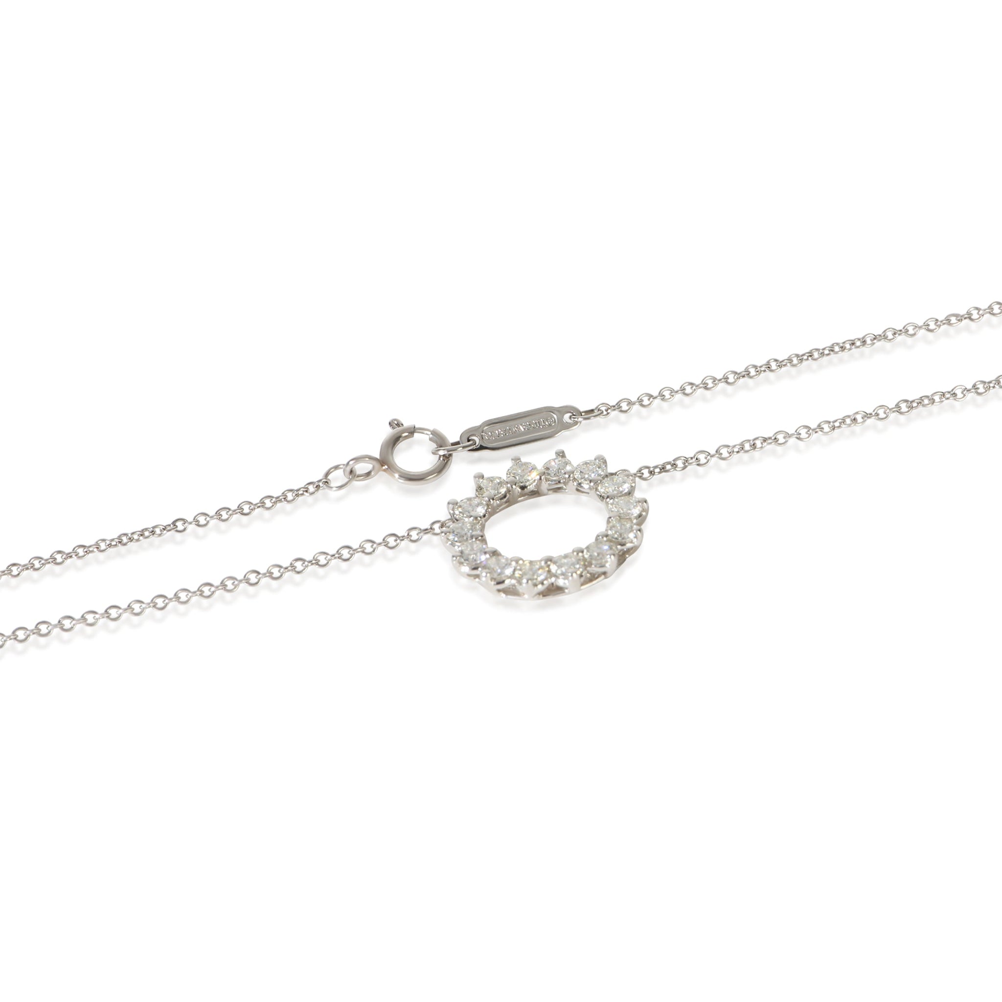 Platinum Diamond Circle Pendant, 0.56 CTW