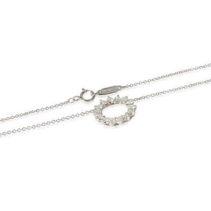 Platinum Diamond Circle Pendant, 0.56 CTW