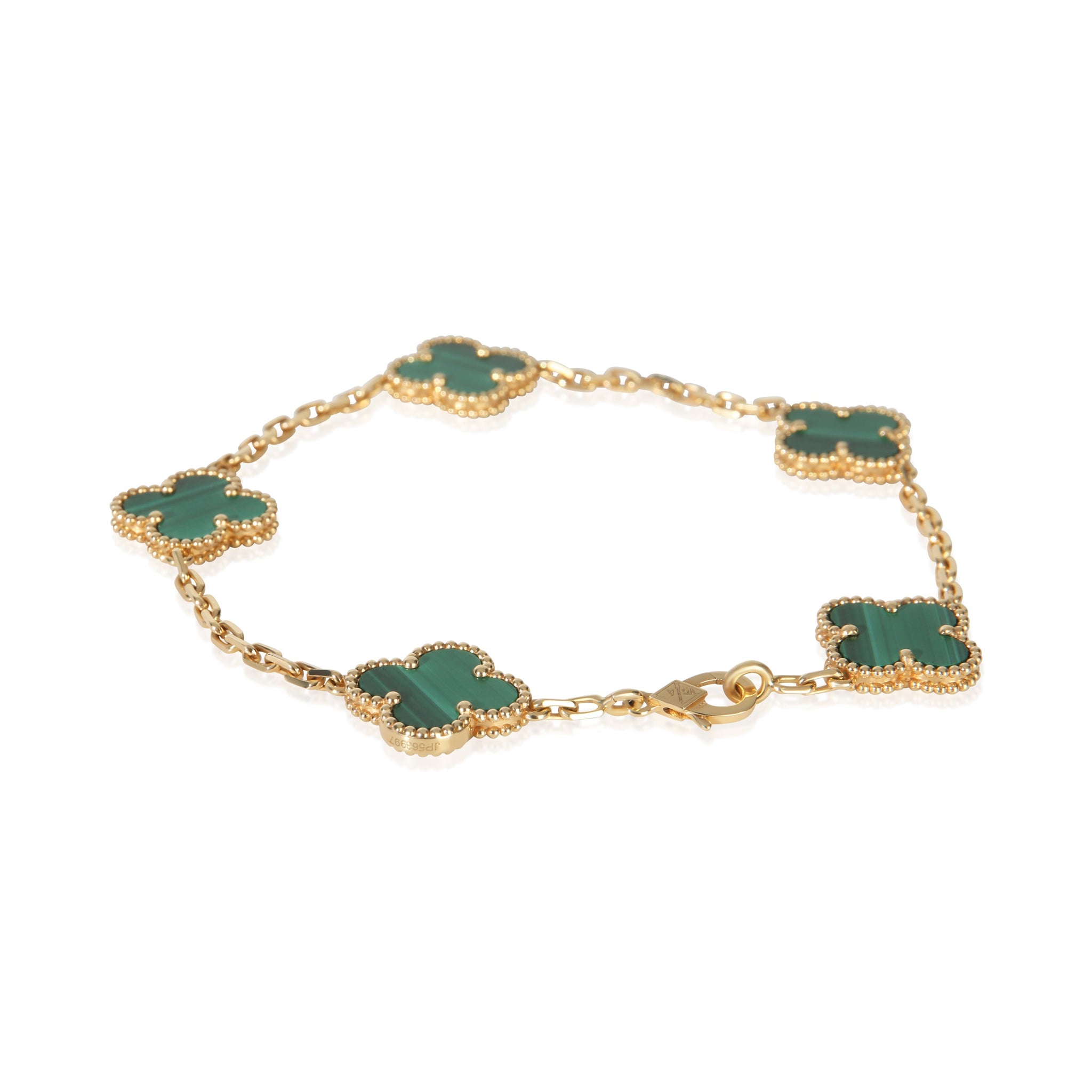 Yellow Gold Malachite Vintage Alhambra Bracelet