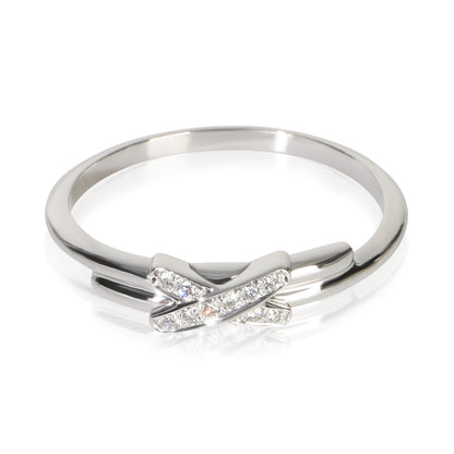 White Gold Diamond Jeux de Liens Ring