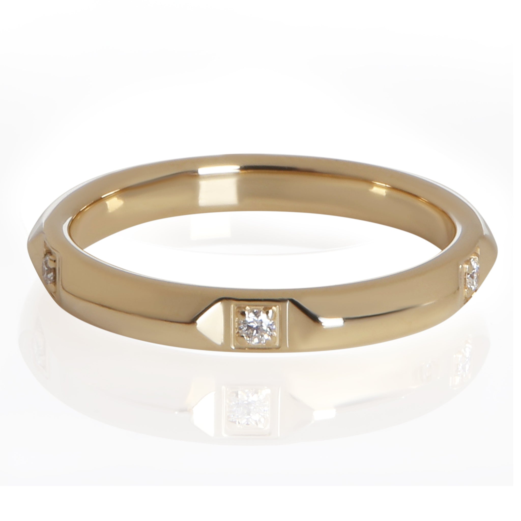 Yellow Gold Diamond Tiffany True Band