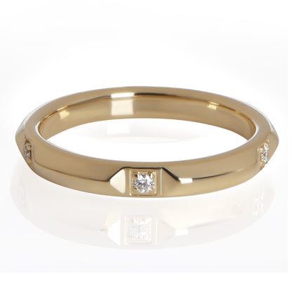 Yellow Gold Diamond Tiffany True Band