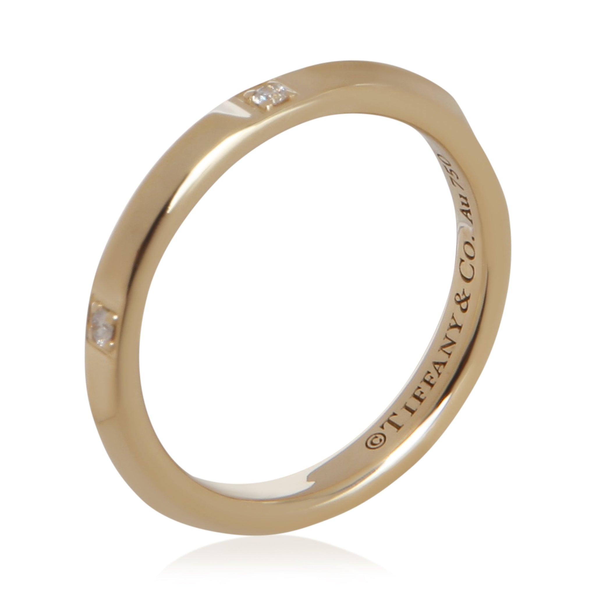 Yellow Gold Diamond Tiffany True Band