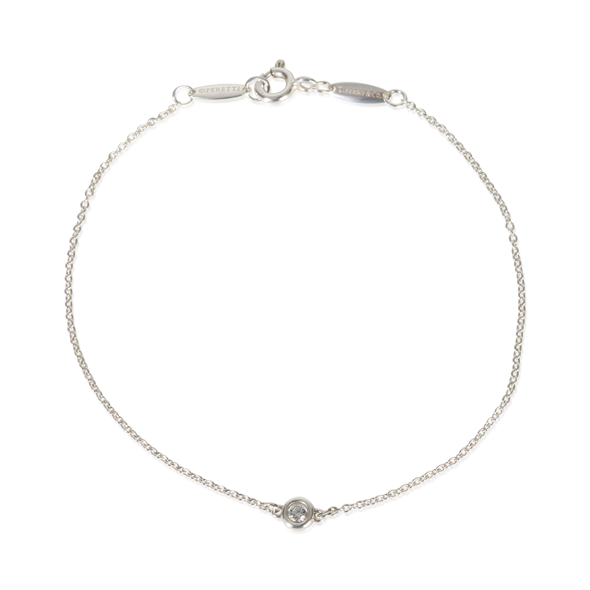Sterling Silver Diamond Elsa Peretti Diamond By The Yard Bracelet