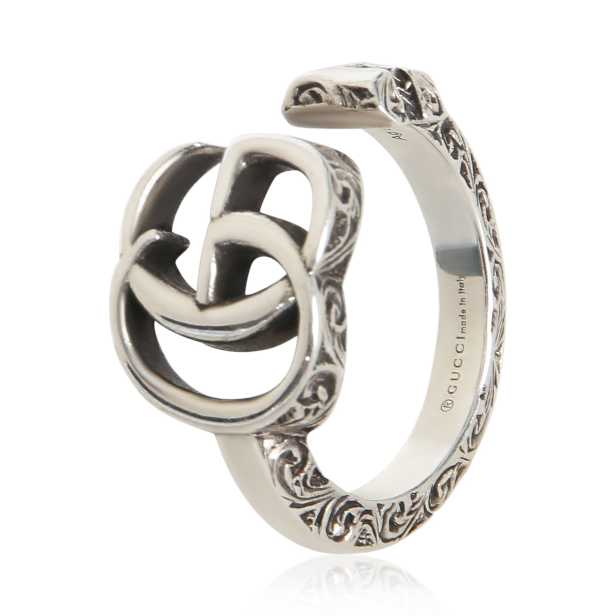 Sterling Silver  GG Marmont Key Motiff Ring