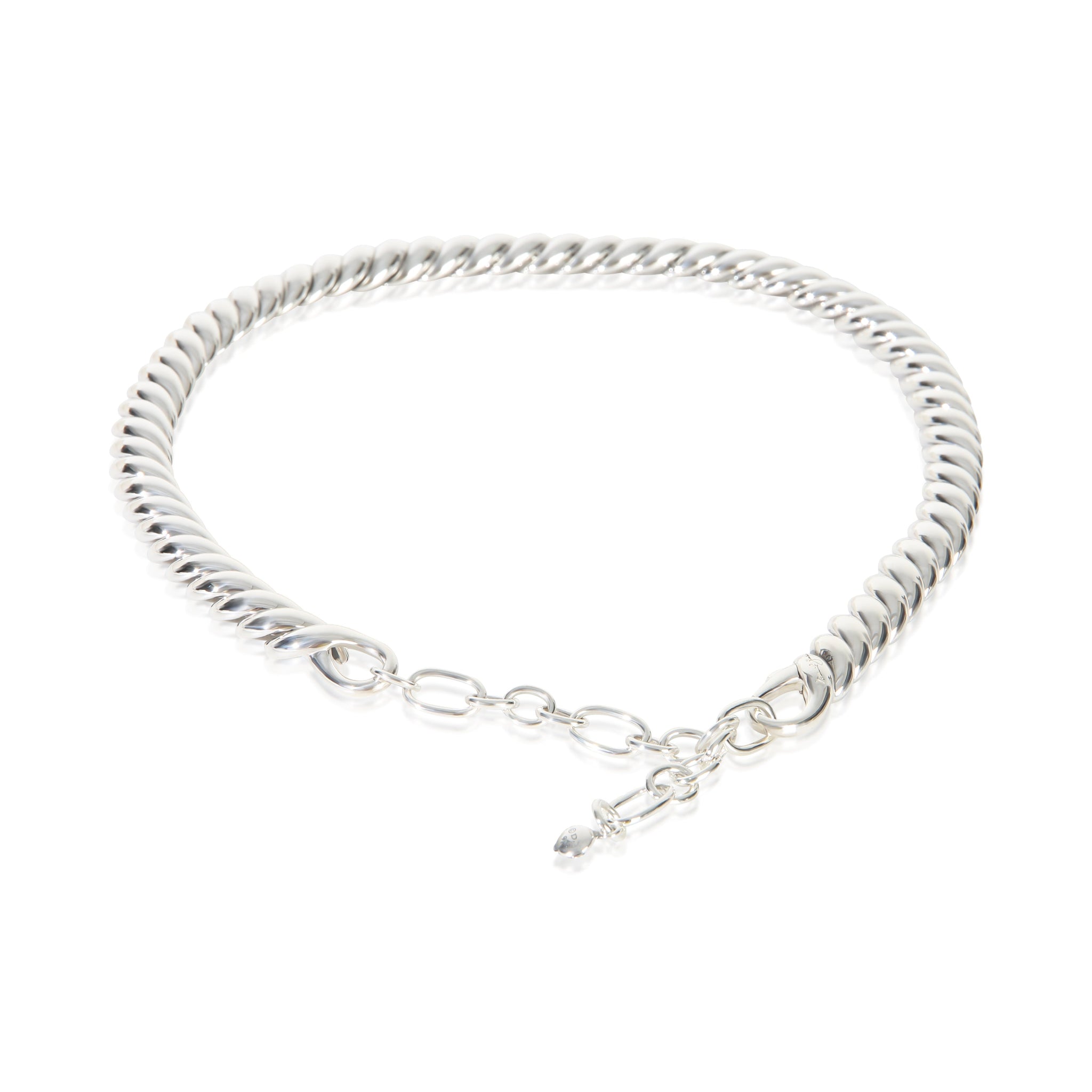 Sterling Silver  Sculpted Cable Necklace