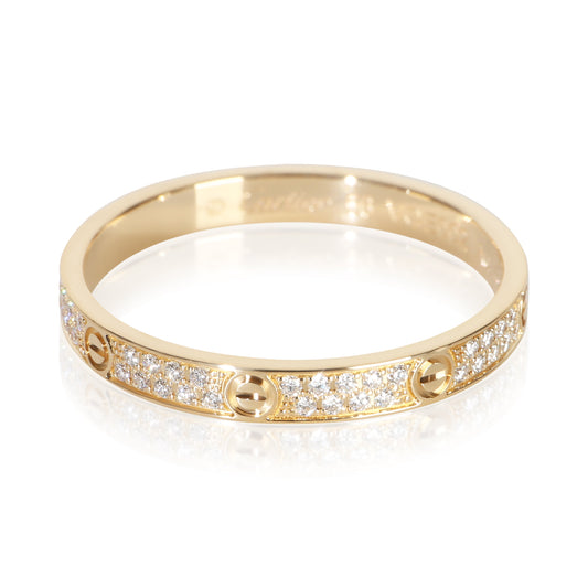 Yellow Gold Diamond Mini Model Love Ring