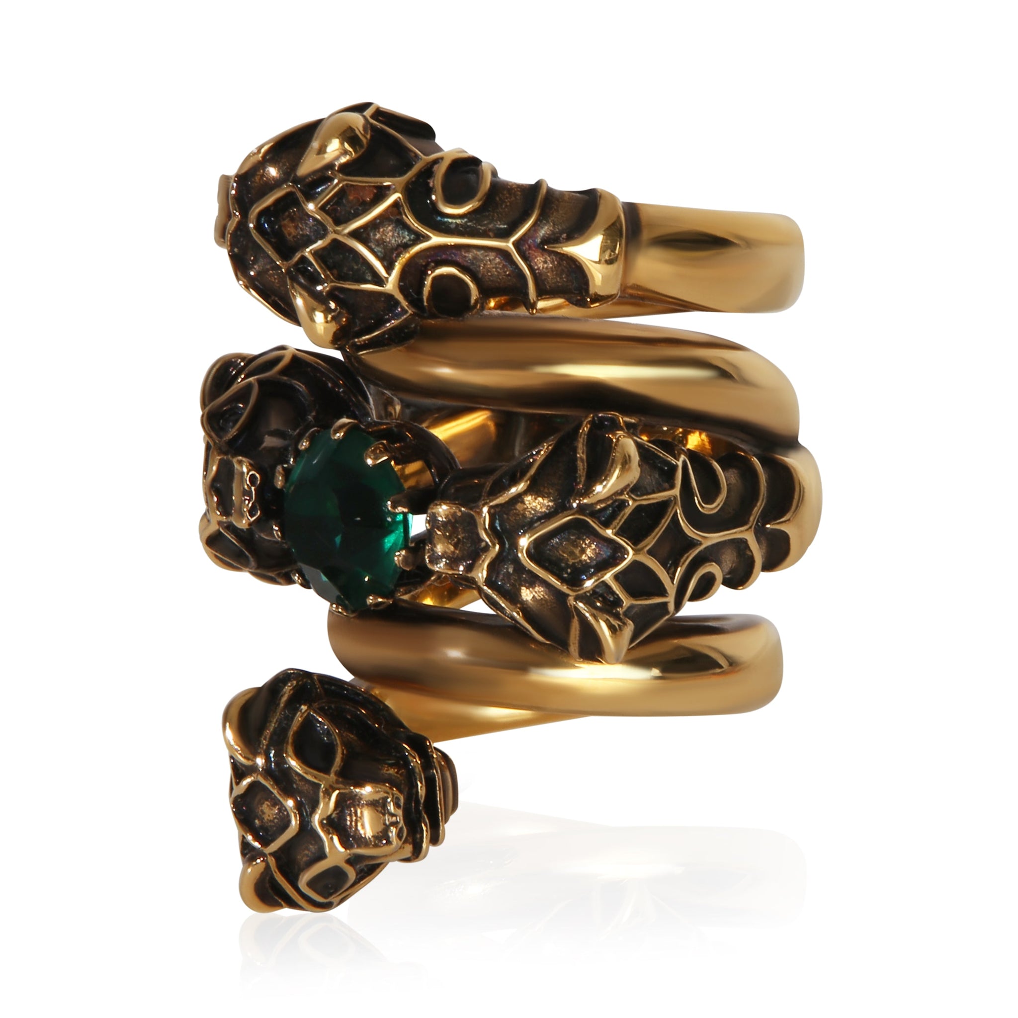 Gold-Plated  Tigers Hear Wrap Ring