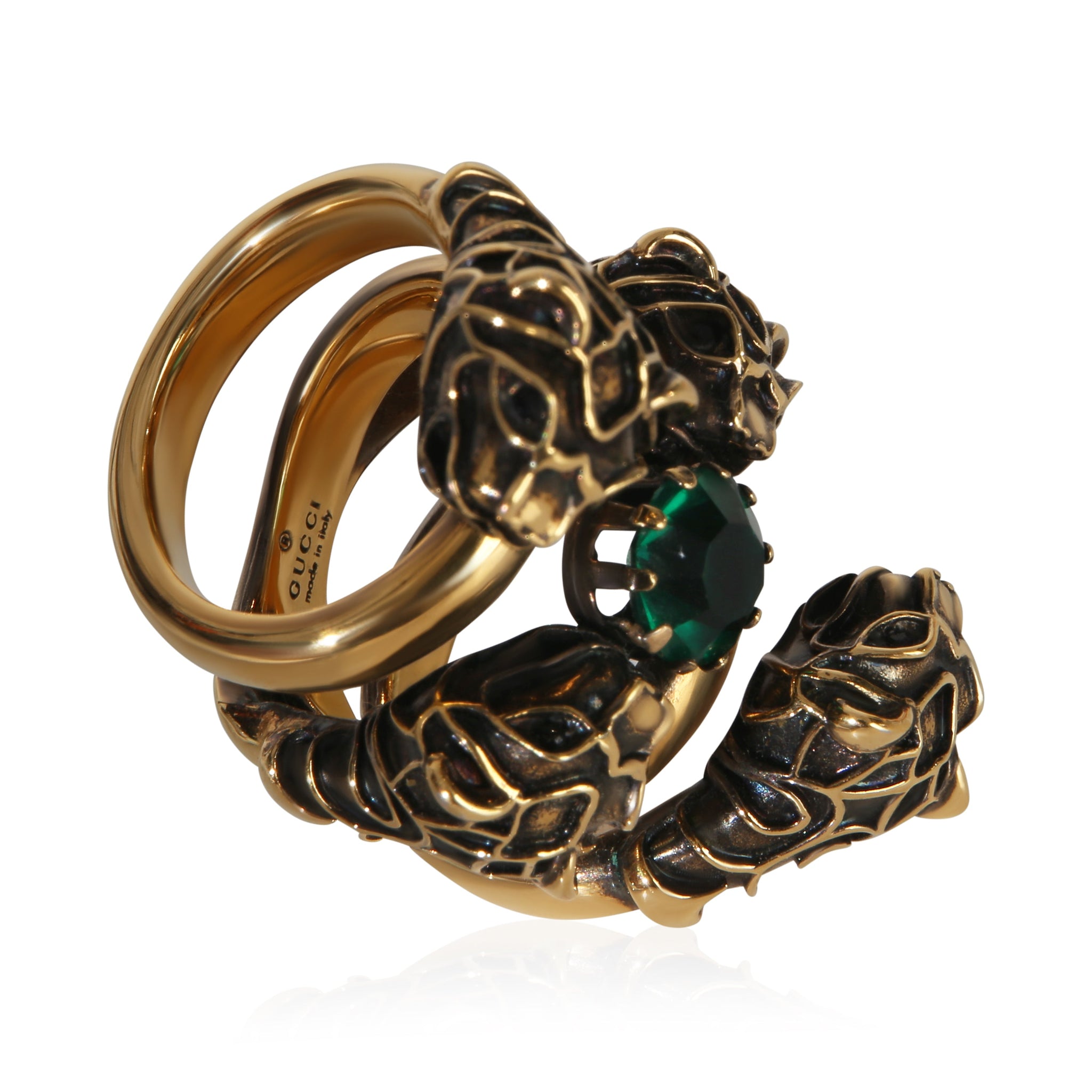 Gold-Plated  Tigers Hear Wrap Ring
