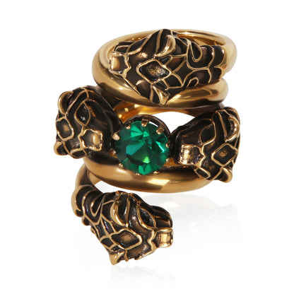 Gold-Plated  Tigers Hear Wrap Ring