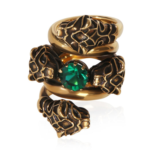 Gold-Plated  Tigers Hear Wrap Ring