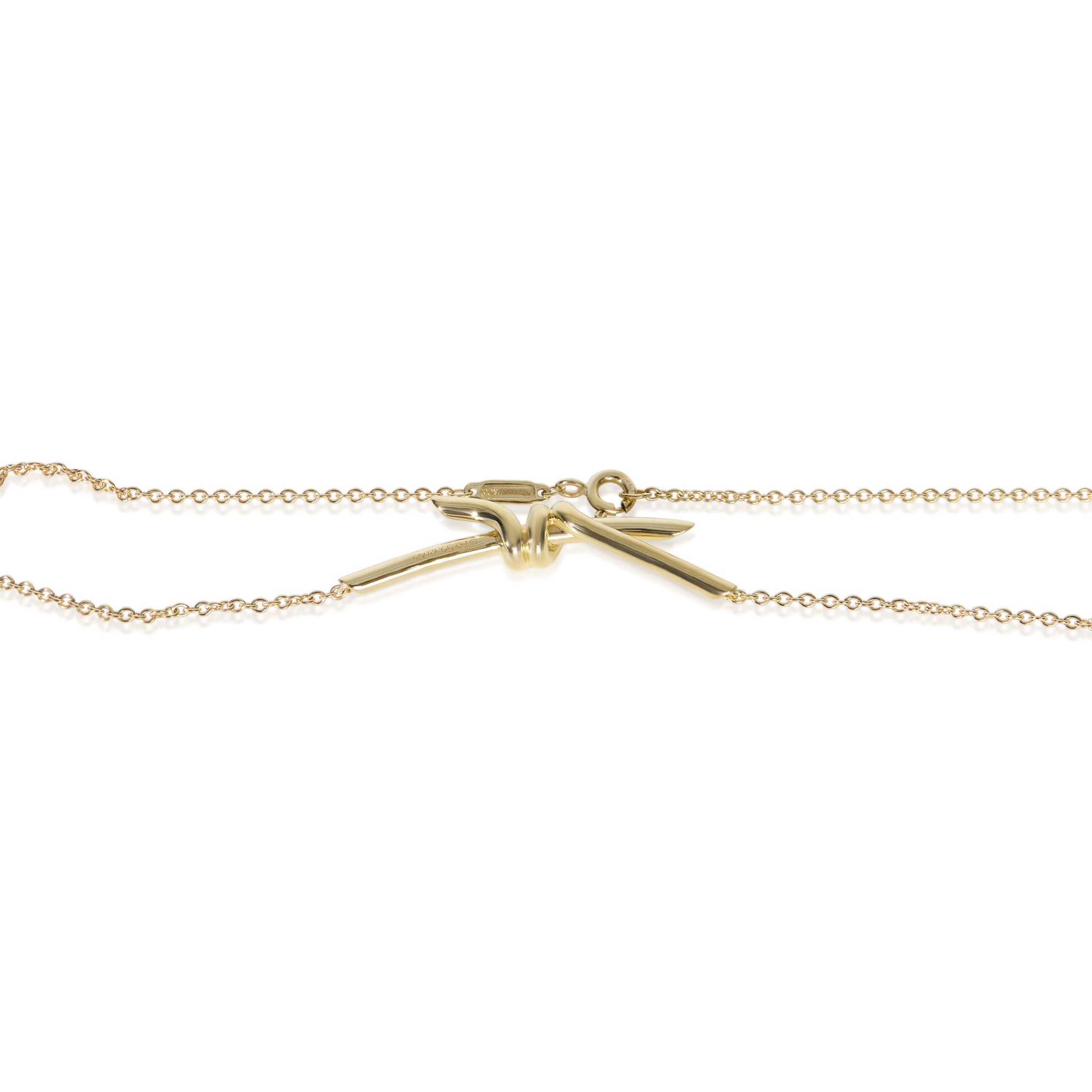 Yellow Gold  Knot Necklace