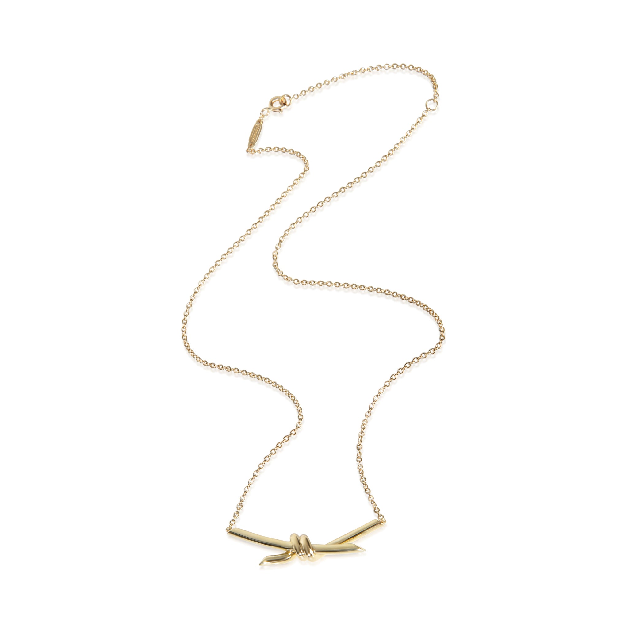 Yellow Gold  Knot Necklace