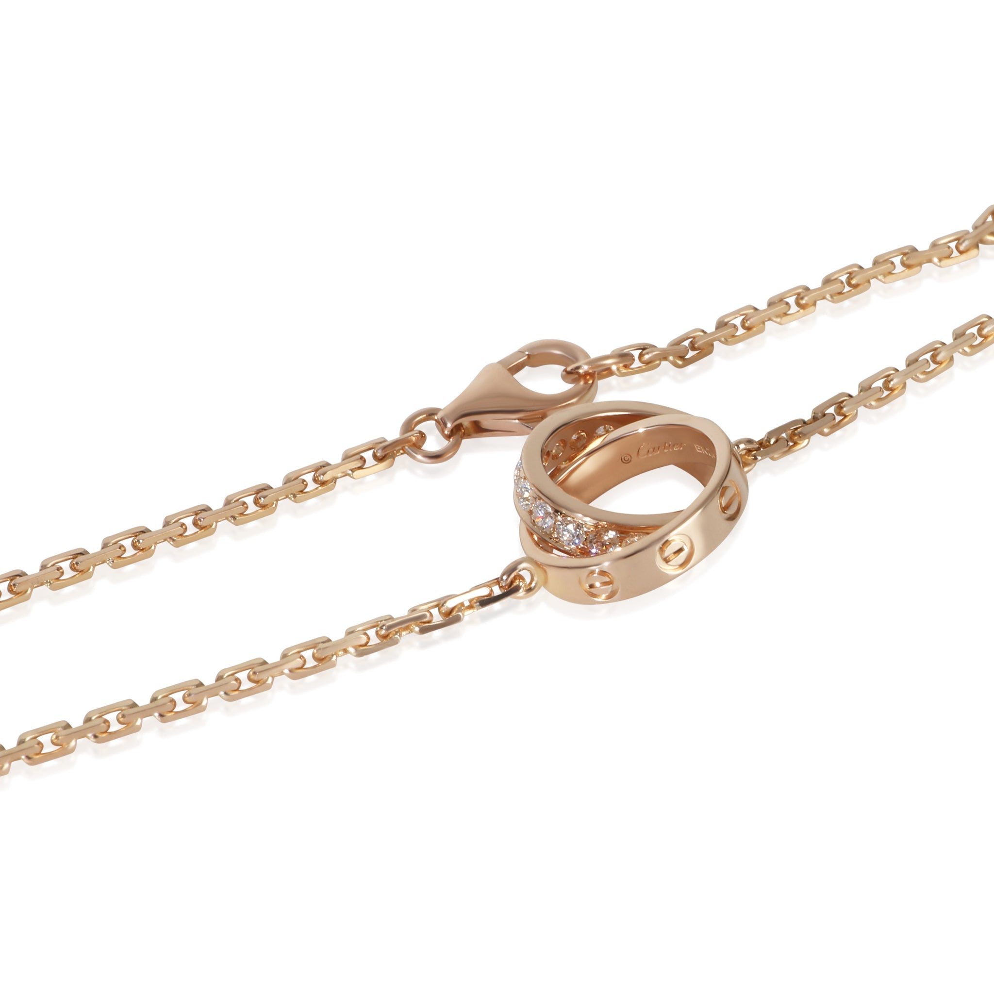 Rose Gold Diamond Love Necklace