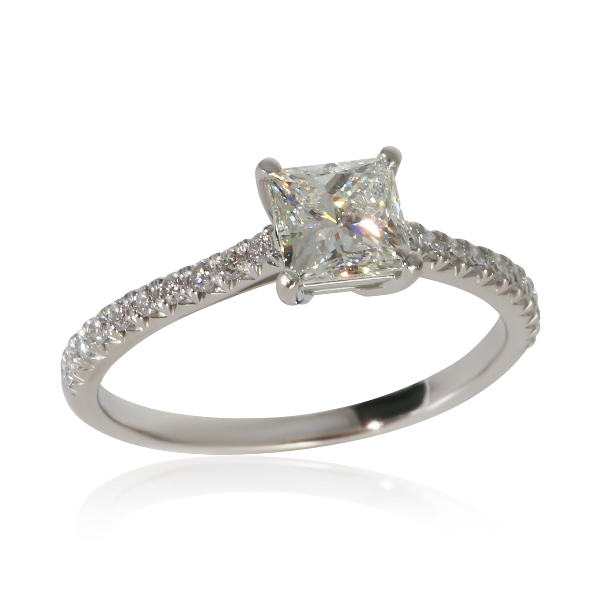 0.74 ct Princess Diamond Novo Engagement Ring