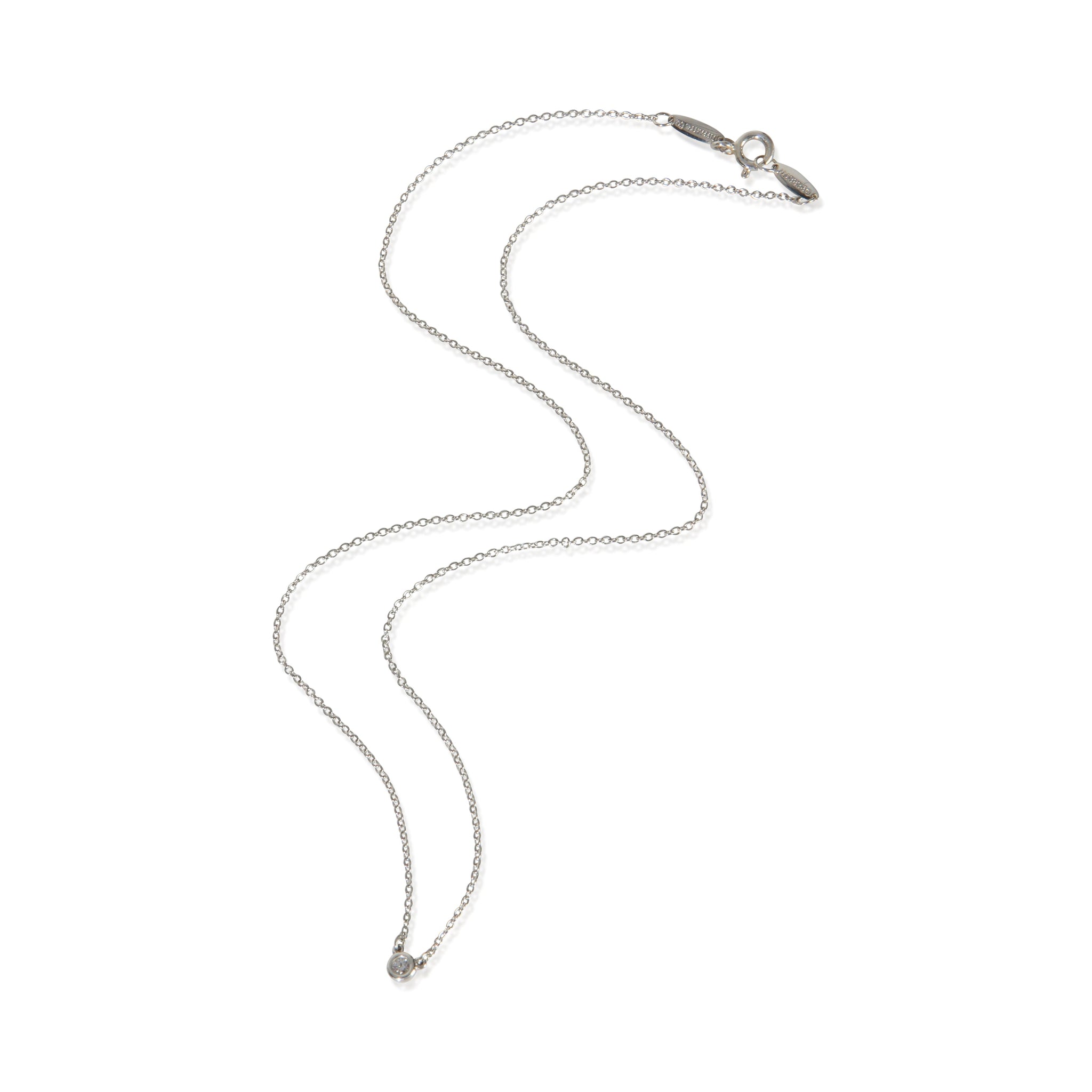 Sterling Silver Diamond Elsa Peretti Diamond By The Yard Pendant