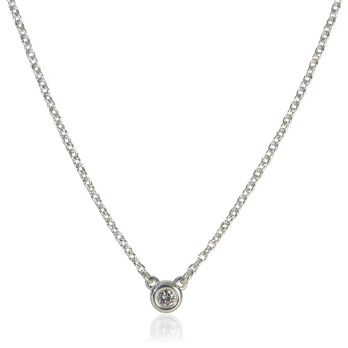 Sterling Silver Diamond Elsa Peretti Diamond By The Yard Pendant
